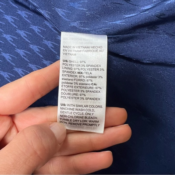 chico’s women’s blue printed kimono with scarf 12/14P L106-1 - Picture 6 of 7